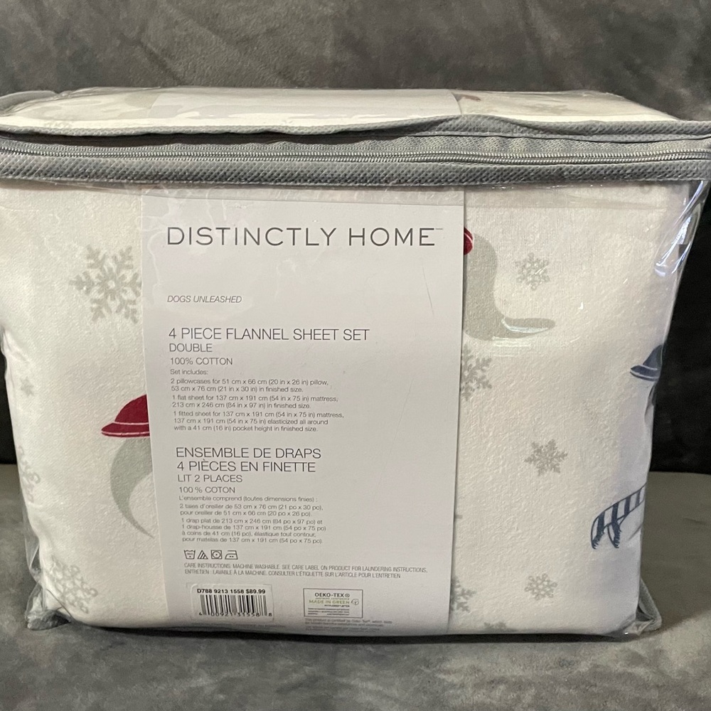 100% Cotton Flannel Double Sheet Set